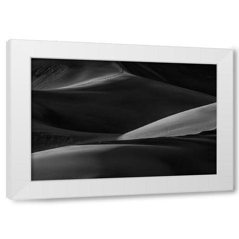 Dune Walk White Modern Wood Framed Art Print by Sherrell, Bill