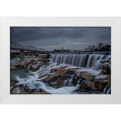 Easter at the Llano Texas Spillway White Modern Wood Framed Art Print by Sherrell, Bill