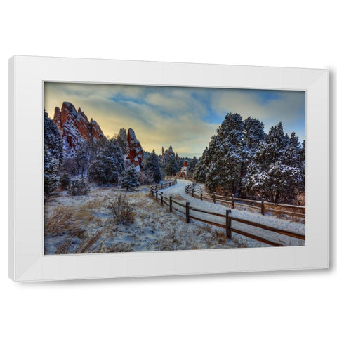 Just A Walk In The Park White Modern Wood Framed Art Print by Sherrell, Bill