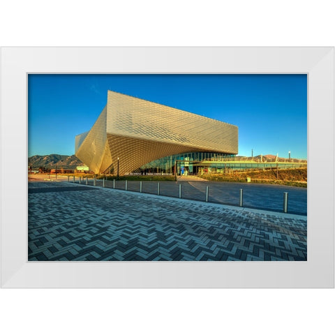 Sunrise At The U.S. Olympic And Paralympic Musuem White Modern Wood Framed Art Print by Sherrell, Bill