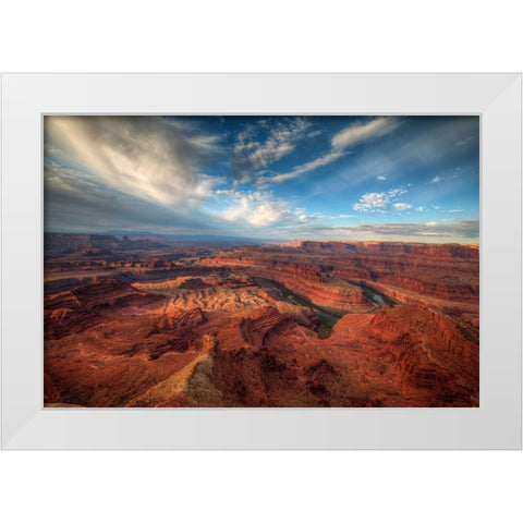 Sunrise Over Dead Horse Canyon 3 White Modern Wood Framed Art Print by Sherrell, Bill