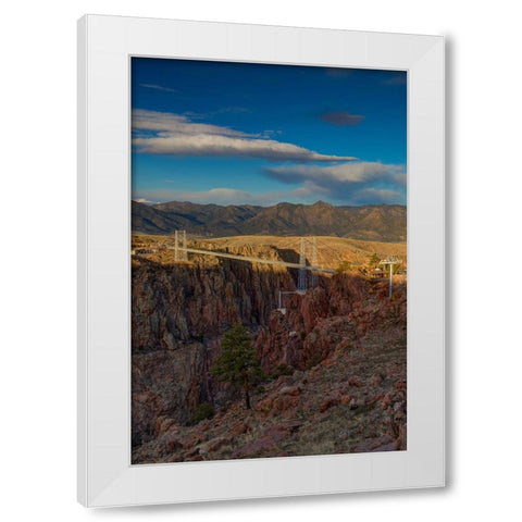 Sunrise Over Royal Gorge Bridge 4 White Modern Wood Framed Art Print by Sherrell, Bill