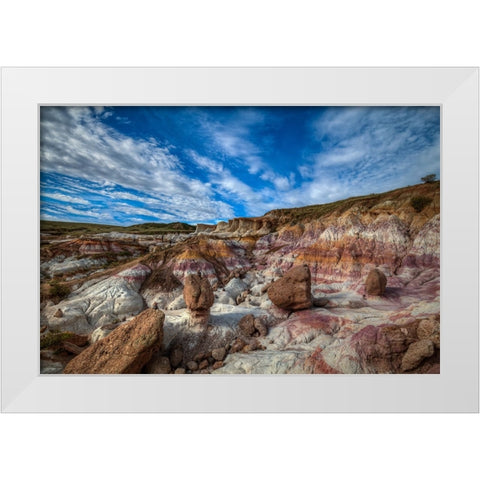 The Calhan Paint Mines White Modern Wood Framed Art Print by Sherrell, Bill