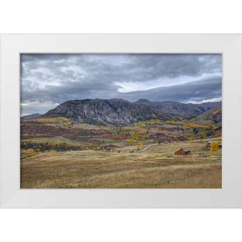 The Valley Of Gold White Modern Wood Framed Art Print by Sherrell, Bill