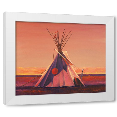 A Quiet Place White Modern Wood Framed Art Print by Langton, Bruce