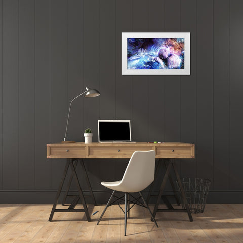 A Prayer For The Earth White Modern Wood Framed Art Print by Gray, Cameron