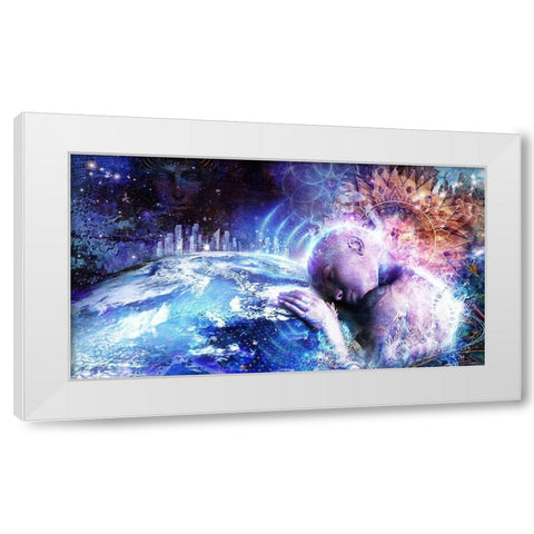 A Prayer For The Earth White Modern Wood Framed Art Print by Gray, Cameron