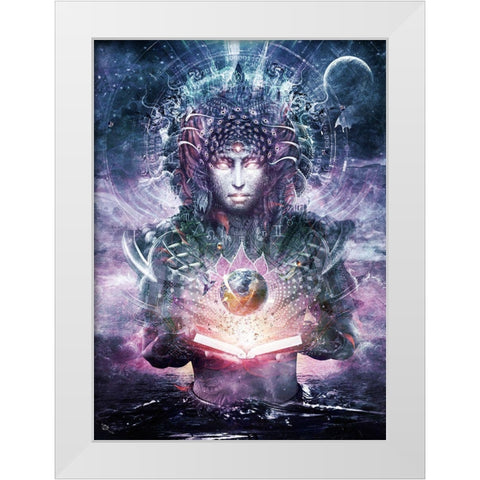 Ocean Atlas White Modern Wood Framed Art Print by Gray, Cameron