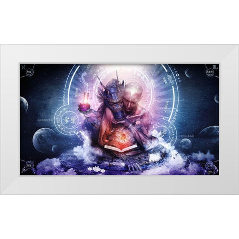 Perhaps The Dreams Are Of Soulmates White Modern Wood Framed Art Print by Gray, Cameron