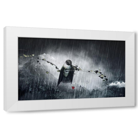 Reach White Modern Wood Framed Art Print by Gray, Cameron