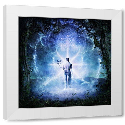 The Journey Begins White Modern Wood Framed Art Print by Gray, Cameron