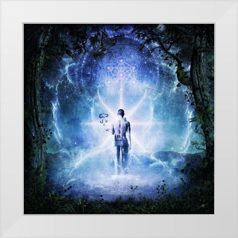 The Journey Begins White Modern Wood Framed Art Print by Gray, Cameron