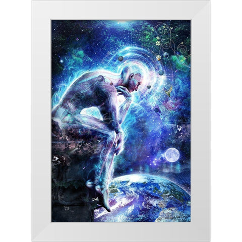 The Mystery Of Ourselves White Modern Wood Framed Art Print by Gray, Cameron