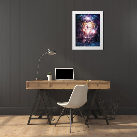 Connected To Source White Modern Wood Framed Art Print by Gray, Cameron