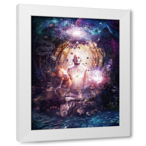 Connected To Source White Modern Wood Framed Art Print by Gray, Cameron