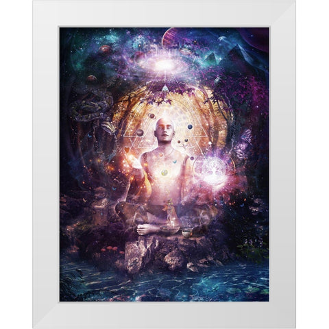 Connected To Source White Modern Wood Framed Art Print by Gray, Cameron