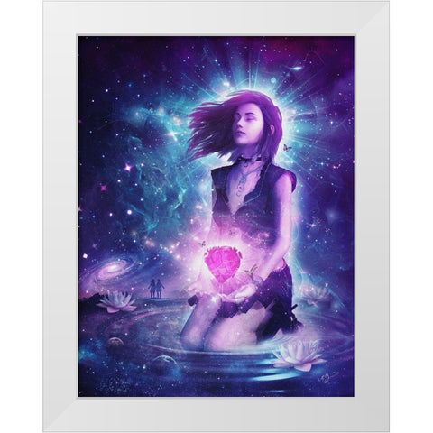 Dream Away White Modern Wood Framed Art Print by Gray, Cameron