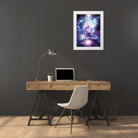 On The Edge Of Harmony White Modern Wood Framed Art Print by Gray, Cameron