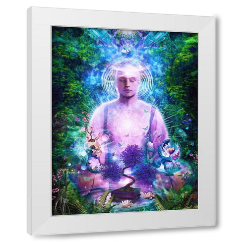 Daily Meditation White Modern Wood Framed Art Print by Gray, Cameron