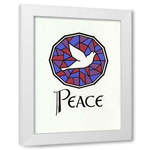 C-0080 White Modern Wood Framed Art Print by Crockett Collection