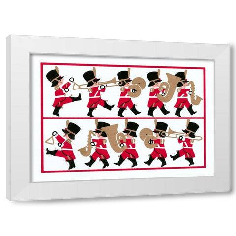 C-0200 White Modern Wood Framed Art Print by Crockett Collection