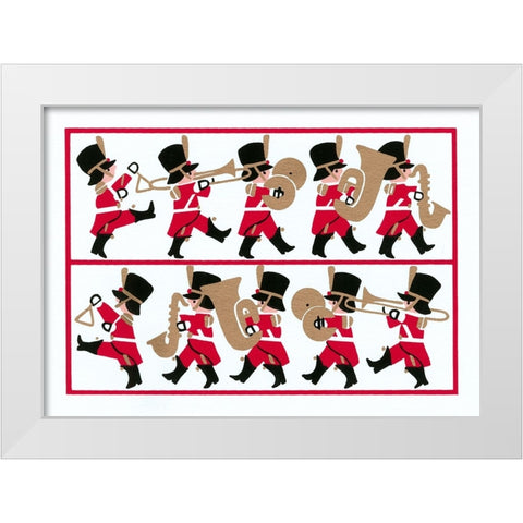 C-0200 White Modern Wood Framed Art Print by Crockett Collection