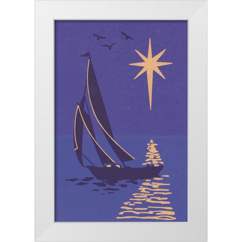 C-8010 White Modern Wood Framed Art Print by Crockett Collection