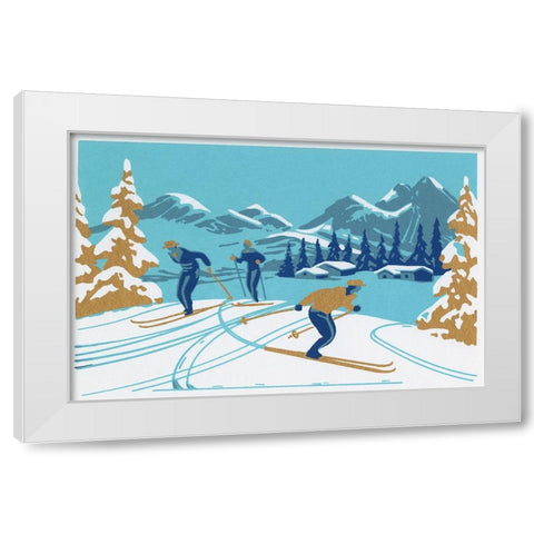 C-8150 White Modern Wood Framed Art Print by Crockett Collection