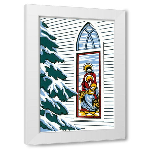 C-3150 White Modern Wood Framed Art Print by Crockett Collection