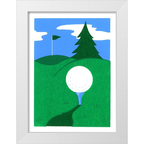 N263 White Modern Wood Framed Art Print by Crockett Collection