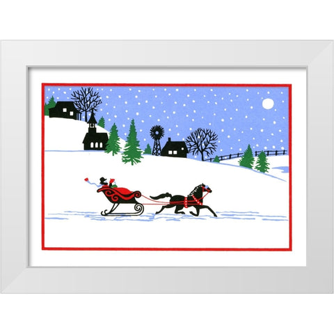 N239 White Modern Wood Framed Art Print by Crockett Collection