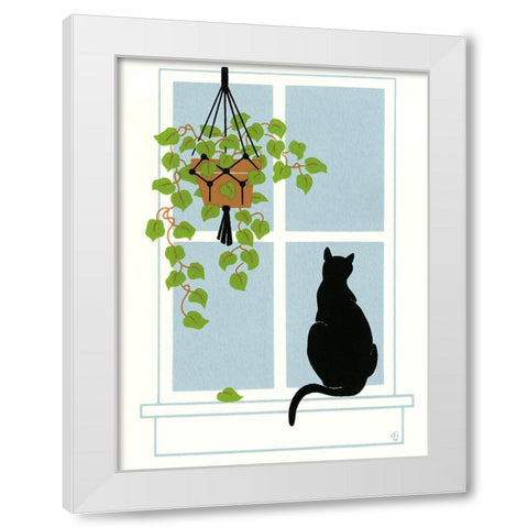 N194 White Modern Wood Framed Art Print by Crockett Collection