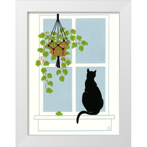 N194 White Modern Wood Framed Art Print by Crockett Collection