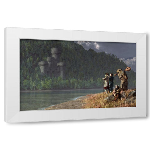 Fantasy Quest White Modern Wood Framed Art Print by Eskridge, Daniel