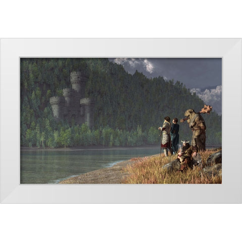 Fantasy Quest White Modern Wood Framed Art Print by Eskridge, Daniel