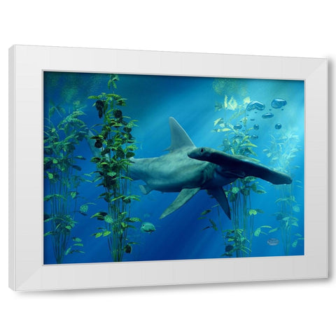 Hammerhead White Modern Wood Framed Art Print by Eskridge, Daniel