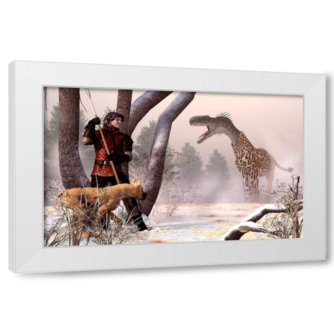 The Questing Beast White Modern Wood Framed Art Print by Eskridge, Daniel