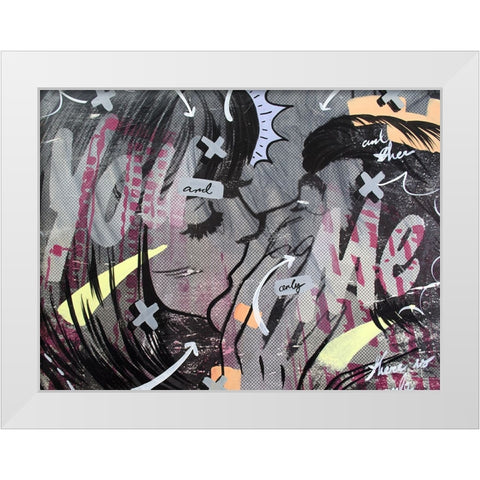 And Only White Modern Wood Framed Art Print by Monteavaro, Dan