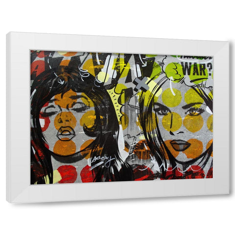 Another War White Modern Wood Framed Art Print by Monteavaro, Dan