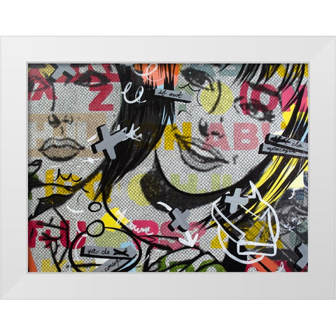 Apologies White Modern Wood Framed Art Print by Monteavaro, Dan