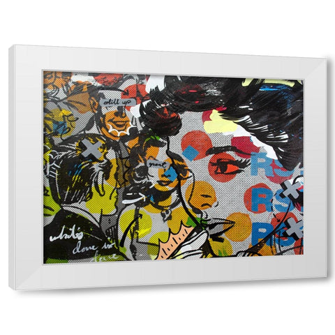 Dinner PA White Modern Wood Framed Art Print by Monteavaro, Dan