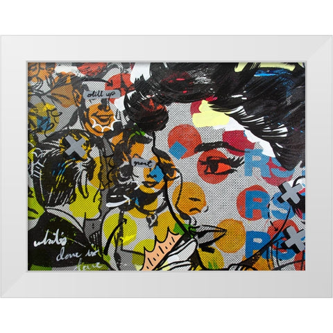 Dinner PA White Modern Wood Framed Art Print by Monteavaro, Dan
