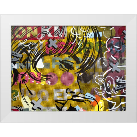 Every Sometimes White Modern Wood Framed Art Print by Monteavaro, Dan