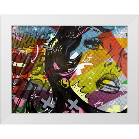Left of Yes White Modern Wood Framed Art Print by Monteavaro, Dan