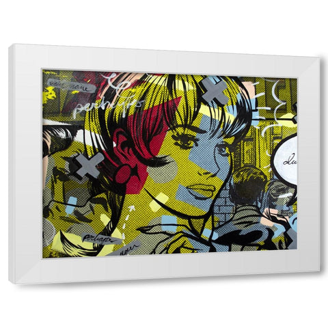 Man Hunter White Modern Wood Framed Art Print by Monteavaro, Dan