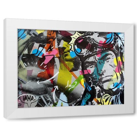 Strongman White Modern Wood Framed Art Print by Monteavaro, Dan
