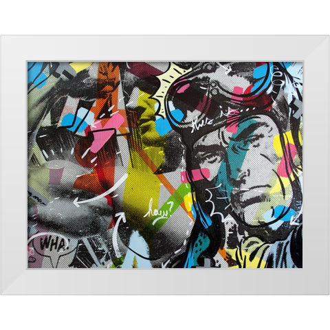 Strongman White Modern Wood Framed Art Print by Monteavaro, Dan