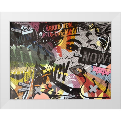Anyone Now White Modern Wood Framed Art Print by Monteavaro, Dan