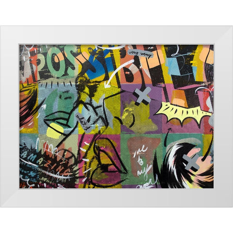 IMPOSSIBLE White Modern Wood Framed Art Print by Monteavaro, Dan