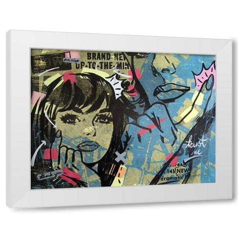 New Dramatic White Modern Wood Framed Art Print by Monteavaro, Dan